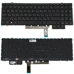 Клавіатура для ноутбука ASUS (H7600 series) rus, black, без фрейму, підсвічування клавіш
