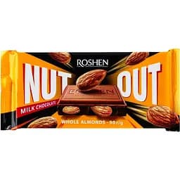 Шоколад молочный Roshen Nut Out Whole Almonds 90 г (948158)