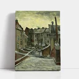 Інтер'єрна картина Задвірки старих будинків, Вінсент ван Гог, Vincent van Gogh, інтер'єрний декор, 80×60 см (id6651)