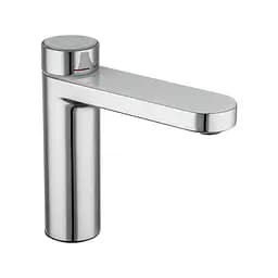 Смеситель для умывальника нажимной плоский гусак латунный корпус хром Gappo 1/4 G1095-1 Хром