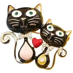 Брошь Влюбленные коты брошь-булавка (494693361)