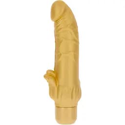 Вібратор Get Real Gold Dicker Stim 22 см (золотий)
