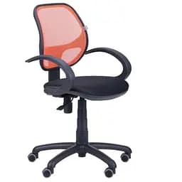 Кресло Байт/АМФ-5 сиденье Сетка черная/спинка Сетка оранжевая