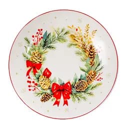 Тарілка Lefard Різдвяний Вінок 21 см (858-0167)