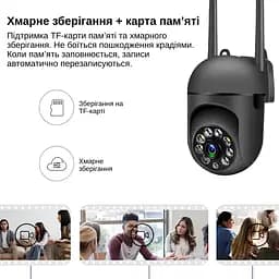 IP-камера поворотна XON SmartCam Wi-Fi 1080P (UCWEM21YW 3725) Чорна - мініатюра 3