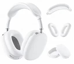 Чохол-накладка DK для Apple AirPods Max 1/2 | Silicone Candy Friendly 3в1 (white) - мініатюра 2