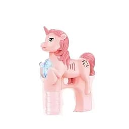 Пистолет с мыльными пузырями 117, подсветка, 10 отверстий, автоматический принцип, 2 бутылочки с мыльным раствором (6976083190157) Розовый