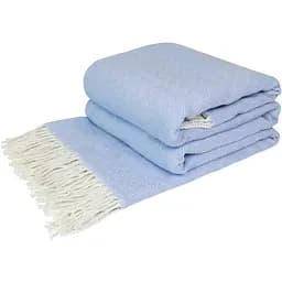 Плед Love You Крекер, бавовна, 200х140 см, блакитний (4435)