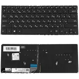 Клавіатура для ноутбука ASUS (UX305UAB) rus, black, без фрейма, підсвічування клавіш - мініатюра 2