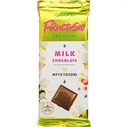 Шоколад молочний АВК Fructosio з фруктозою 90 г (335970)