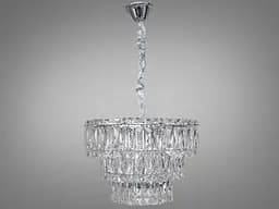 Привлекательная новинка, подвесная хрустальная люстра на 6 ламп, хром.