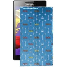 Чехол StatusCASE из экокожи для планшета Lenovo Tab 2 A7-10 Фэшн голубой