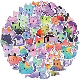 Стикерпак GeekLand Space cats 50 штук