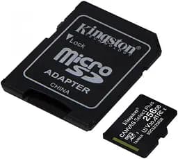 Карта пам'яті Kingston microSDHC/SDXC UHS-I Class 10 Canvas Select Plus SD адаптер 256Gb - мініатюра 2