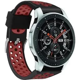 Спортивний ремінець Primo з перфорацією для годинника Samsung Galaxy Watch 46 мм SM-R800 Black Red