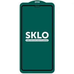Захисне скло SKLO 5D (тех.пак) для Apple iPhone 12 Pro / 12 (6.1) Чорний / Біла підкладка