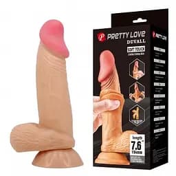 Фалоімітатор Sliding Skin Bendable 7.6, тілесний PRETTY LOVE BW-008108NRG 103590