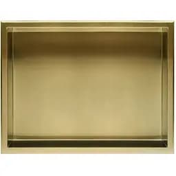 Встраиваемая полка Rea 30x45 brushed gold с ободком REA-05607, Золотой