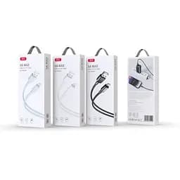 Кабель XO NB249 5A PVC Shiny Colorful Lightning Data Cable білі - мініатюра 4