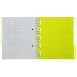 Зошит на пружині Buromax Neon В5 (170x205) 120 аркушів 3 PVC розділювачі жовтий (BM.24359911-08) - мініатюра 4