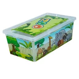 Коробка Qutu Light Box Zoo 5 л 33.5х19х11.5 см різнокольорова (LIGHT BOX с/к ZOO 5л.)