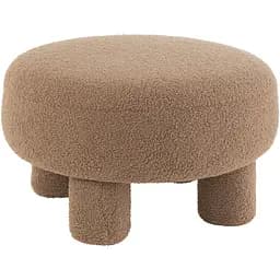 Пуф J-line круглый на ножках из ткани букле Бельгия коричневого 28х52 см цвета (38666)