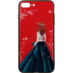 Чохол-накладка Toto Glass Fashionable Case Apple iPhone 7 Plus/8 Plus Green Dress Girl