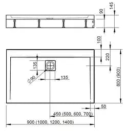 Душовий піддон Radaway Argos D 120x80 4AD812-01 - мініатюра 6