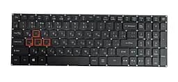 Клавіатура для ноутбука Acer Aspire VN7-593G Black, з червоним підсвічуванням (Light Red), (No Frame) - мініатюра 2