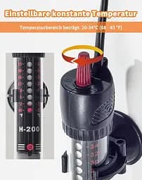 Нагрівач для акваріума NETONDA Регульований 60L 50W Опір - мініатюра 6
