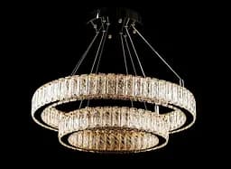 Люстра стельова LED Splendid Ray L8560C/400+600/2, 170W, хром, білий, сучасний стиль для дому - мініатюра 3
