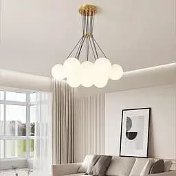 Люстра-пучок на 13 білих плафонів Ø 67 см | Line F | Арт. 1519/13 GD