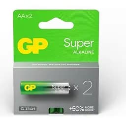 Батарейка GP AA LR6 Super Alcaline х 2 (15A21-SB2 / 4891199216732) - мініатюра 2