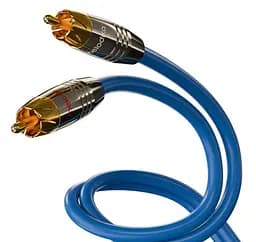 Міжблоковий кабель аналоговий інтерконнетект 2xRCA-2xRCA Melodika Sky Blue SB2-R10 Cable 1m - мініатюра 2