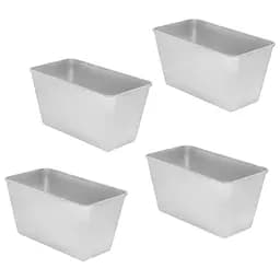 Форма хлібна для випічки стандартного хліба у вигляді цеглинки Л7 алюміній (22х11х11.5 см) 4, Полімет Сірий 86431