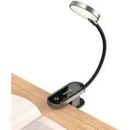 Міні лампа-прищіпка Baseus з акумулятором Comfort Mini Clip Lamp 350 мА·ч 3 режими Гнучкість 360° Чорний
