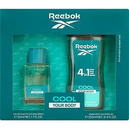 Подарунковий набір для чоловіків Reebok Cool your body: Туалетна вода 50 мл + Гель для душу 250 мл