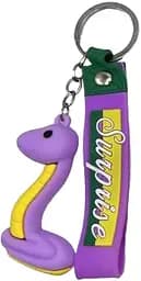 Брелок силіконовий з хлястиком Змія сюрприз 7 см (В асортименті)