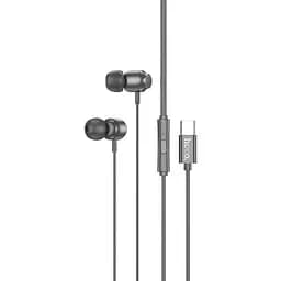 Проводные наушники Hoco M122 Power metal universal digital earphones with microphone Type-C, 1.2m, black