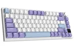 Клавіатура ігрова механічна бездротова Ajazz AK-820WP PRO White-Purple RGB Gift Switch Hot-Swap 2.4G/Bluetooth/USB - мініатюра 5