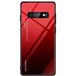 Чехол бампер Primo Gradient Glass для Samsung Galaxy S10 (SMG973) Red