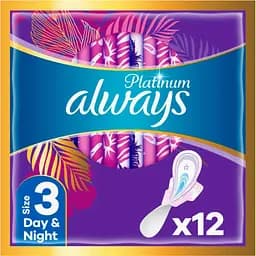 Гигиенические прокладки Always Platinum Day&Night (Размер 3) 12 шт. (8001090445070)