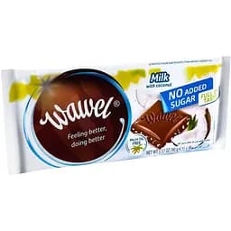 Шоколад молочний Wawel з кокосом без цукру 90 г