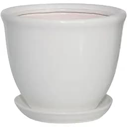 Керамічний горщик Nana Keramiks Глорія 7 л глянець білий (gloria-7-wth)