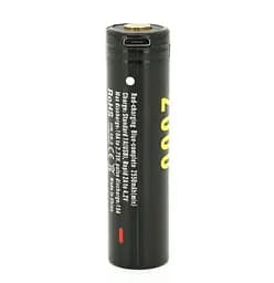 Акумулятор 18650 Li-Ion Soshine USB-3.7-2600 microUSB 2.5A 2600mAh - мініатюра 2