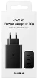 Мережевий зарядний пристрій Samsung 65W Power Adapter Trio (w/o cable) EP-T6530NBEGEU Black (6972206) - мініатюра 4