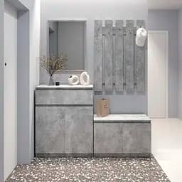 Передпокій VAYS комплект у передпокій №2 бетон-білі планки