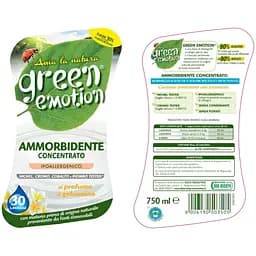 Концентрований кондиціонер-ополіскувач для пом'якшення тканини Green Emotion Еко засіб Жасмин 750 мл - мініатюра 2