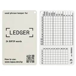 Мнемонічний планшет Lapua Seed phrase keeper for Ledger (LSPKL)