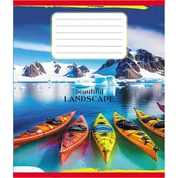 Зошит учнівський "Байдарки" Leader 018-540017L-4 в лінію, 18 аркушів